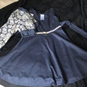 Iris and Ivy girls blue dress w lace jacket
